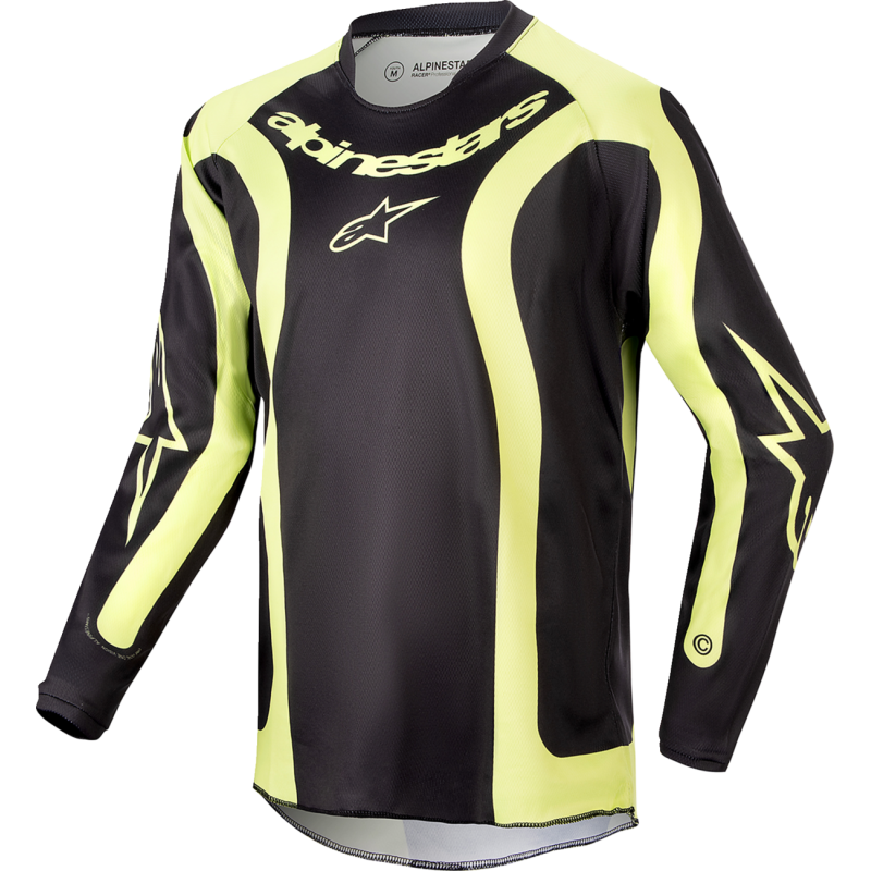 ALPINESTARS JERS YTH R-LURV Black/Yellow Front - Driven Powersports