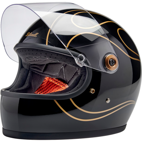 BILTWELL HELMET GRINGO S Black Flame Front - Driven Powersports