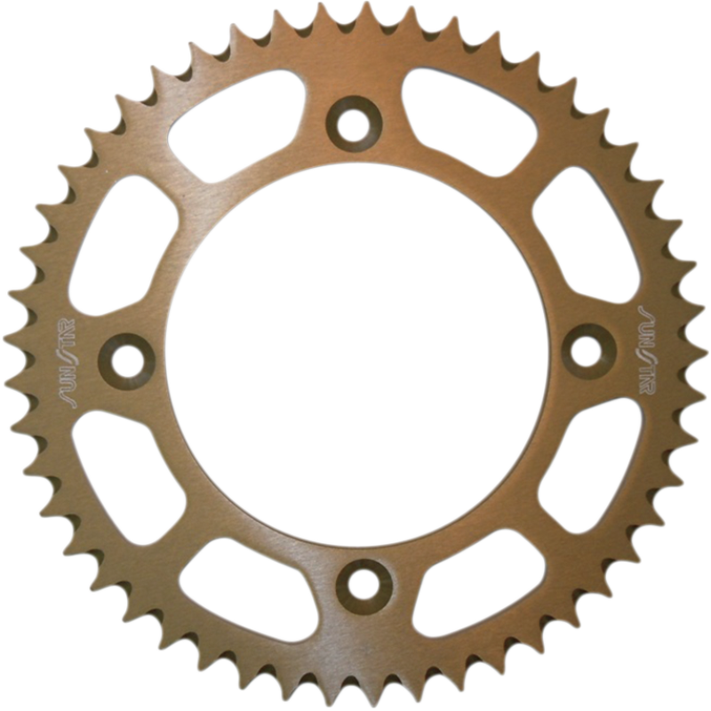 SUNSTAR SPROCKETS 428-46T ALUMINUM REAR SPROCKET Natural Front - Driven Powersports