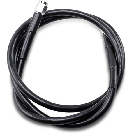 DRAG SPECIALTIES BLACK S/S BRAKE LINE 42" Front - Driven Powersports