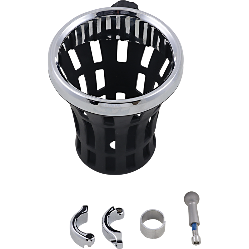 CIRO LLC Big Ass Drink Holder, Chrome, 7/8-1" Clamp, Chrome Front - Driven Powersports