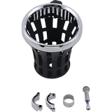 CIRO LLC Big Ass Drink Holder, Chrome, 7/8-1" Clamp, Chrome Front - Driven Powersports