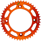SUNSTAR SPROCKETS 428-46T ALUMINUM REAR SPROCKET Orange Front - Driven Powersports