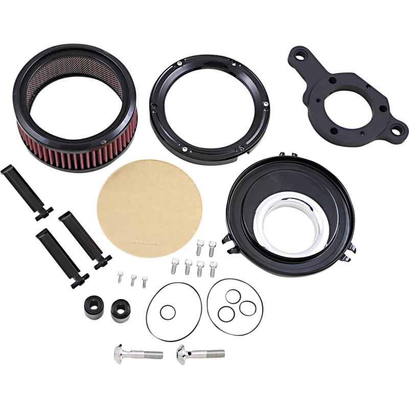 TRASK AIR CLEANER ASULT M8 Black Front - Driven Powersports