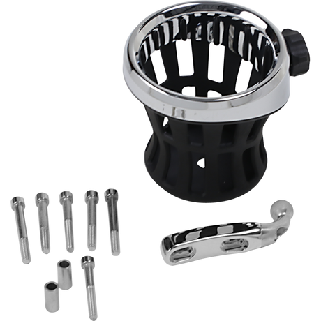 CIRO LLC Drink Holder 84-19 HD CLT/BRK Chrome Front - Driven Powersports