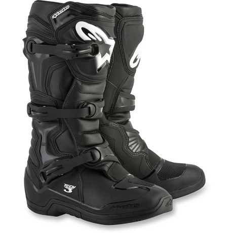 ALPINESTARS BOOT TECH 3 Black 3/4 Front - Driven Powersports