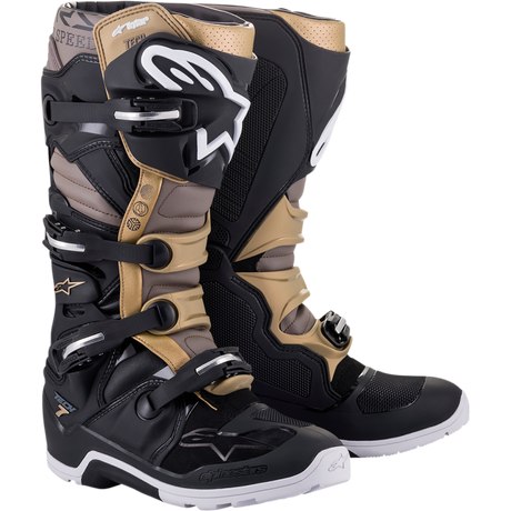 ALPINESTARS BOOT T7 END DS Black/Gray/Gold Front - Driven Powersports