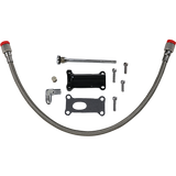 DRAG SPECIALTIES SPOUT ENG OIL 02-06 Flat Black Front - Driven Powersports