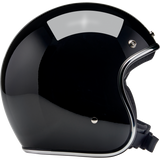 BILTWELL HELMET BONANZA Gloss Black Front - Driven Powersports