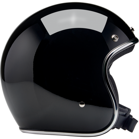 BILTWELL HELMET BONANZA Gloss Black Front - Driven Powersports