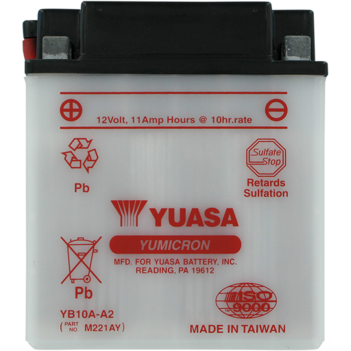 YUASA YB10A-A2 YUMICRON 12 VOLT Front - Driven Powersports
