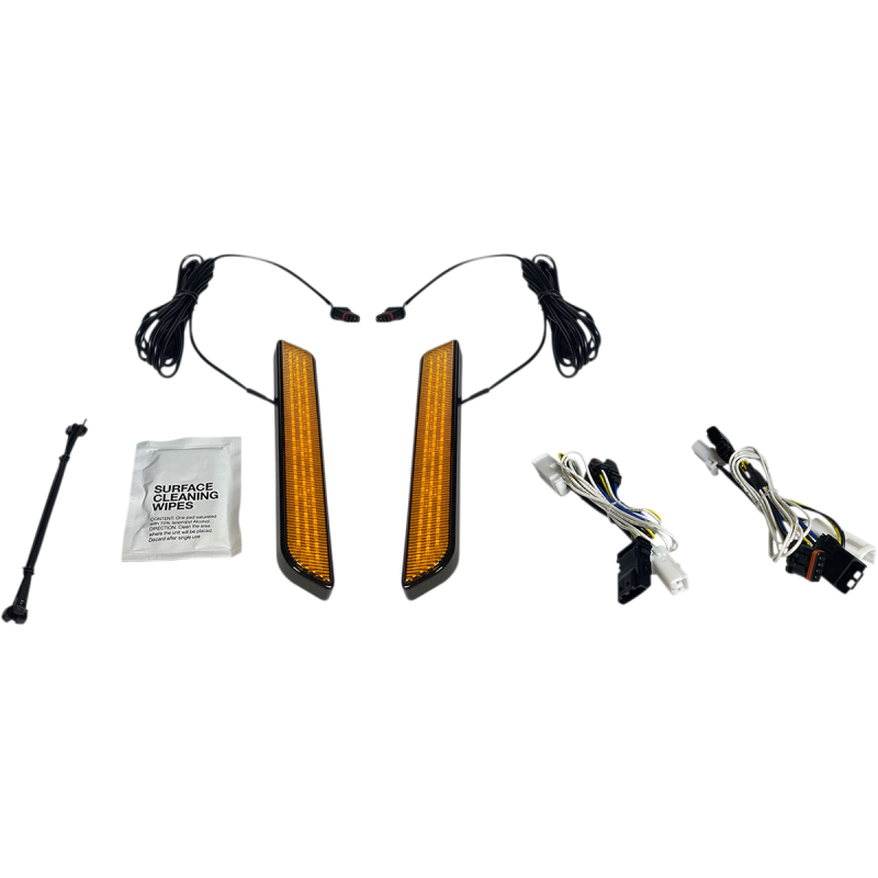 CUSTOM DYNAMICS LIGHT LED FORK AMB Black Front - Driven Powersports