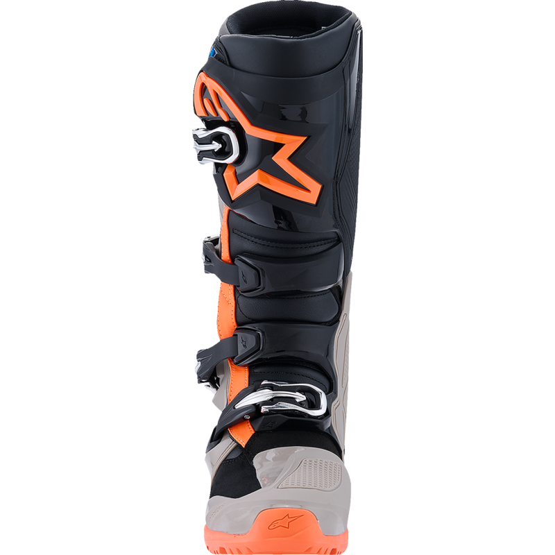 ALPINESTARS BOOT TECH 7 ENDURO BK/WRM FL Gray/Orange Front - Driven Powersports