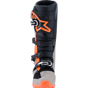 ALPINESTARS BOOT TECH 7 ENDURO BK/WRM FL Gray/Orange Front - Driven Powersports