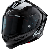 ALPINESTARS S-R10 SOLID HELMET CARB M&G Black Front - Driven Powersports