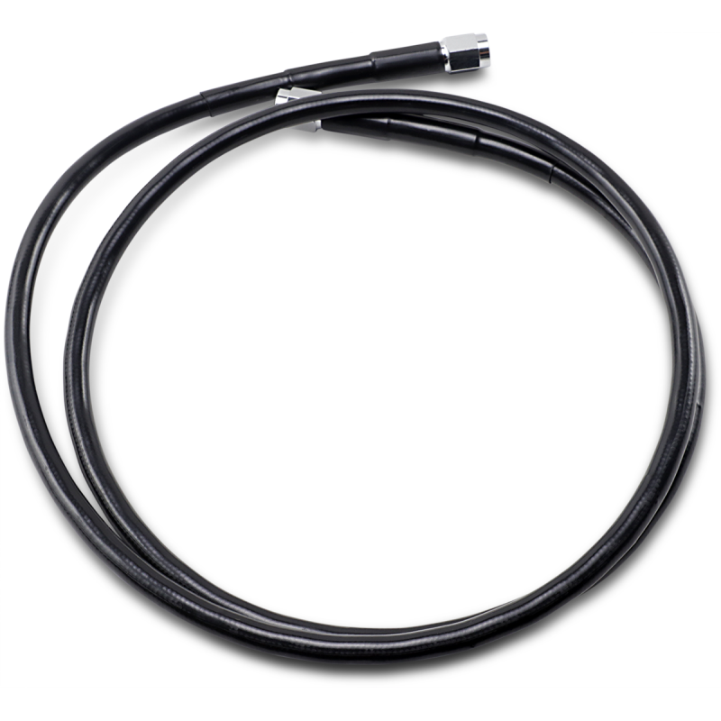 DRAG SPECIALTIES BLACK S/S BRAKE LINE 47" Front - Driven Powersports
