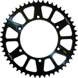 SUNSTAR SPROCKETS 520-49T ALUMINUM REAR SPROCKET (5-357749BK) Black Front - Driven Powersports