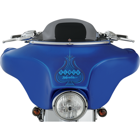 KLOCK WERKS 96-13 FLHT 6.5" FLARE W/SHIELD Dark Smoke Application Shot - Driven Powersports