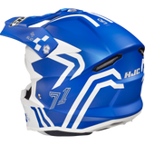 HJC i50 HEX Semi Flat Blue/White Back - Driven Powersports