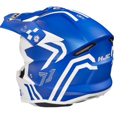 HJC i50 HEX Semi Flat Blue/White Back - Driven Powersports