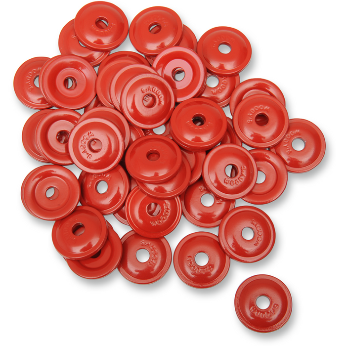 WOODY'S ROUND DIGGER ALUM SUPPORT PLATE 48PC Red 3/4 Front - Driven Powersports