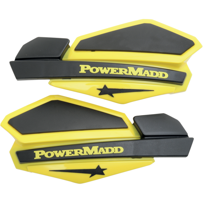 POWERMADD STAR SERIES HANDGUARDS Suzuki Yellow/Black Front - Driven Powersports