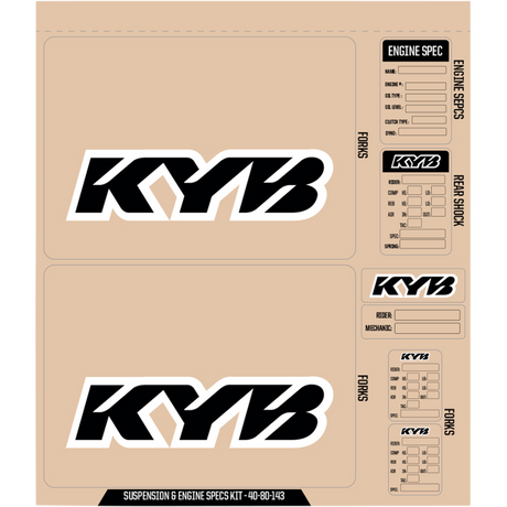 D'COR VISUALS DCOR KYB DECAL KIT Black Front - Driven Powersports