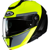 HJC i91 BINA Hi-Viz Yellow/Black Front - Driven Powersports