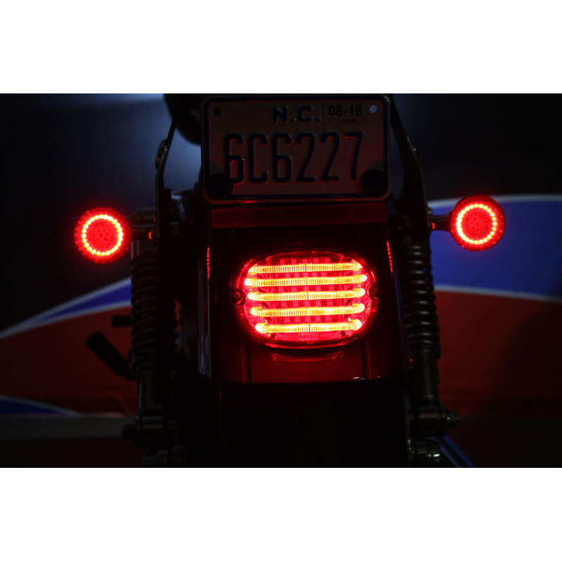 CUSTOM DYNAMICS 99-19 MODELS TAILIGHT LP WO/WND Red Application Shot - Driven Powersports