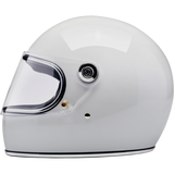 BILTWELL HELMET GRINGO S Gloss White Left Side - Driven Powersports