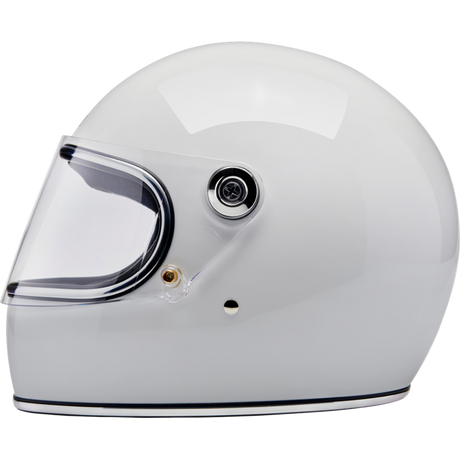 BILTWELL HELMET GRINGO S Gloss White Left Side - Driven Powersports