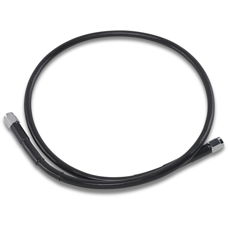DRAG SPECIALTIES BLACK S/S BRAKE LINE 32" Front - Driven Powersports