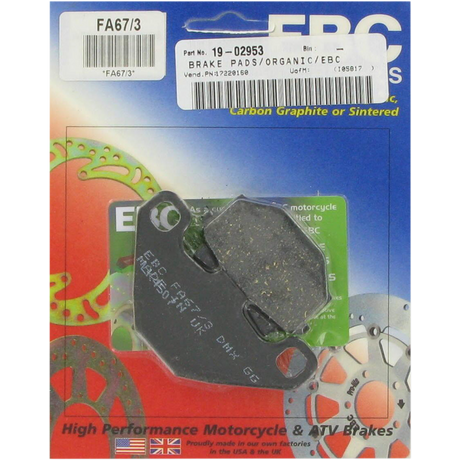 EBC FA67/3 ORGANIC SERIES BRAKE PAD SET EBC Front - Driven Powersports