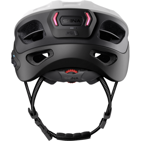 SENA CYCLING HELMET R1 EVO Matte White Back - Driven Powersports