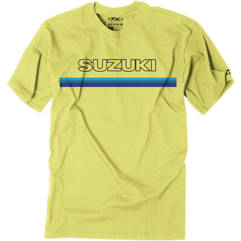 FACTORY EFFEX TEE SUZ THROWBACK Yellow Front - Driven Powersports