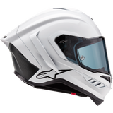 ALPINESTARS S-R10 SOLID HELMET WHT GLS/BLK Mint Right Side - Driven Powersports