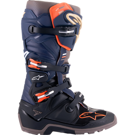 ALPINESTARS BOOT T7 END DS Navy/Gray Right Side - Driven Powersports