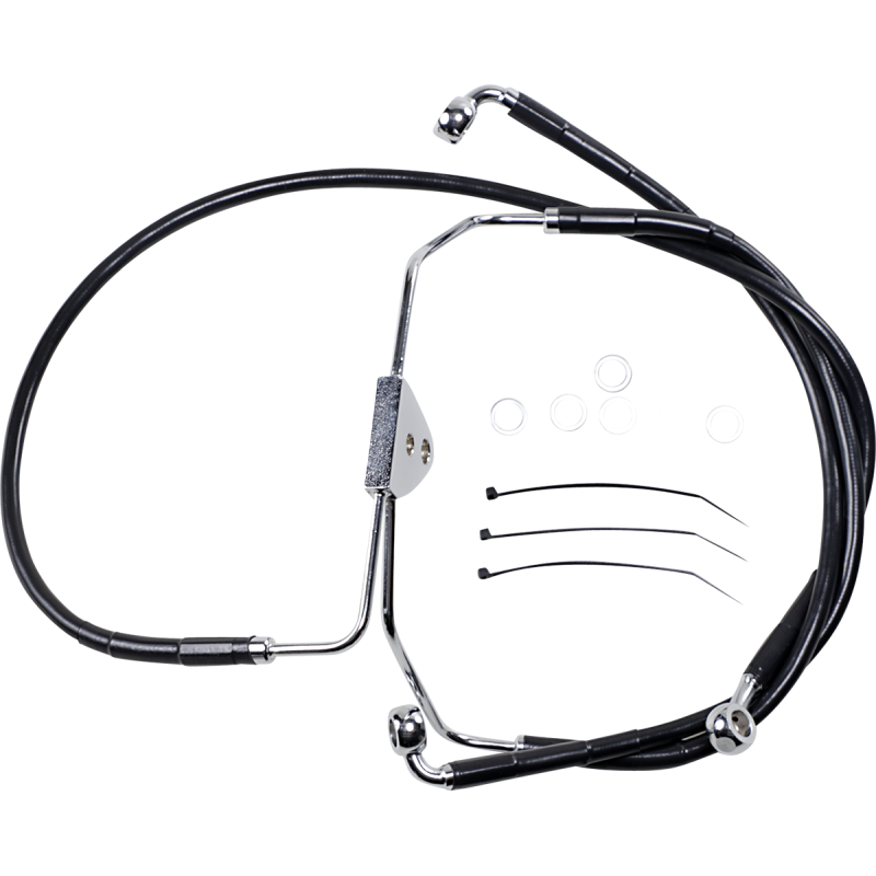 DRAG SPECIALTIES 08-13 FLHT +4BLK FRT BRK/LI KIT WOABS Front - Driven Powersports