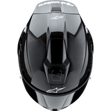 ALPINESTARS S-R10 SOLID HELMET CARB M&G Black Top - Driven Powersports