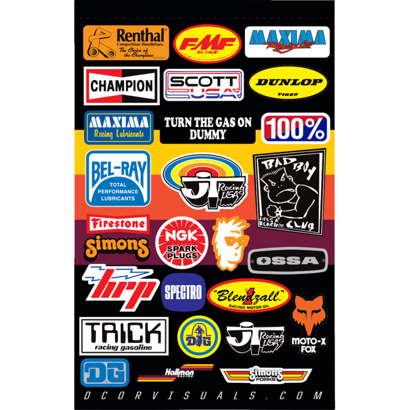 D'COR VISUALS DECAL SHEET THROWBACK Front - Driven Powersports
