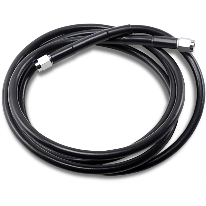DRAG SPECIALTIES BLACK S/S BRAKE LINE 76" Front - Driven Powersports