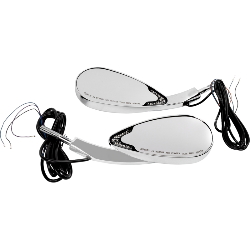 CUSTOM DYNAMICS MIRRORS LED RUN & TURN SIGNAL CHROME Front - Driven Powersports