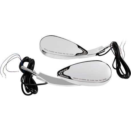 CUSTOM DYNAMICS MIRRORS LED RUN & TURN SIGNAL CHROME Front - Driven Powersports