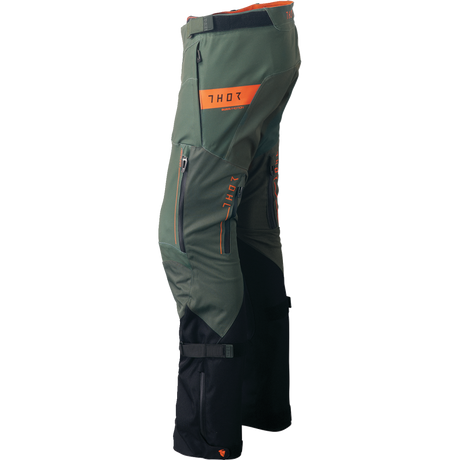THOR PANT RANGE Army/Orange Left Side - Driven Powersports