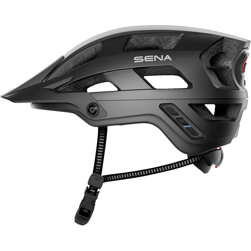 SENA M1 EVO SENA MTB HELMET Matte Black Left Side - Driven Powersports