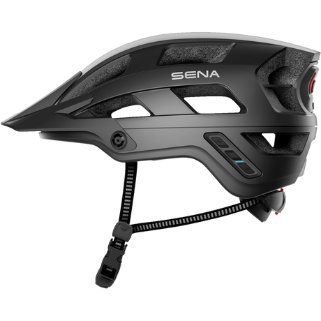 SENA M1 EVO SENA MTB HELMET Matte Black Left Side - Driven Powersports