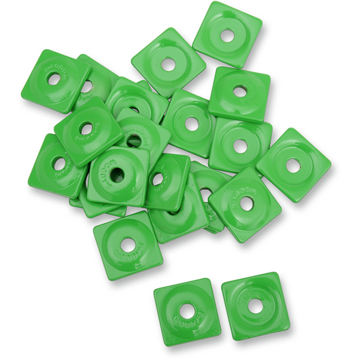 WOODY'S Square Digger Al. Support Plates-Green 3/4 Front - Driven Powersports