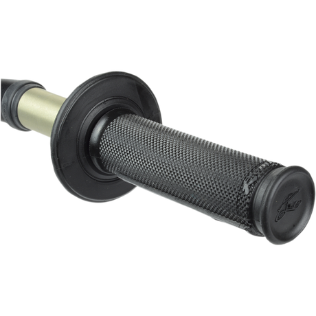 RENTHAL ULTRA TACKY HALF WAFFLE GRIPS DUAL COMPOUND ON BLACK Black 3/4 Front - Driven Powersports