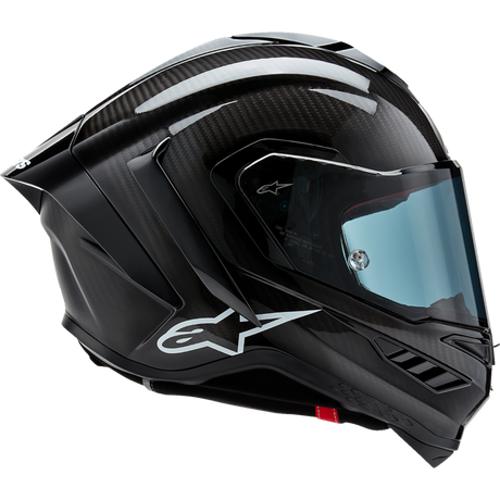 ALPINESTARS S-R10 SOLID HELMET CARB M&G Black Right Side - Driven Powersports
