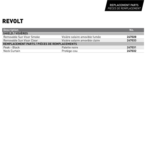 CKX Revolt RSV Half Helmet Decoy Size Chart - Driven Powersports